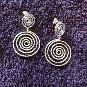 Sterling silver drop earrings